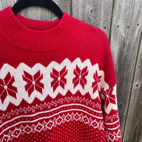Vintage Red Fair Isle Sweater - Picture 3 of 5